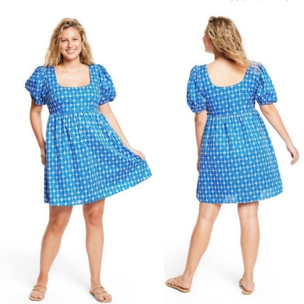 RHODE x Target Eyelet Cotton Mini Dress Sz L NWT